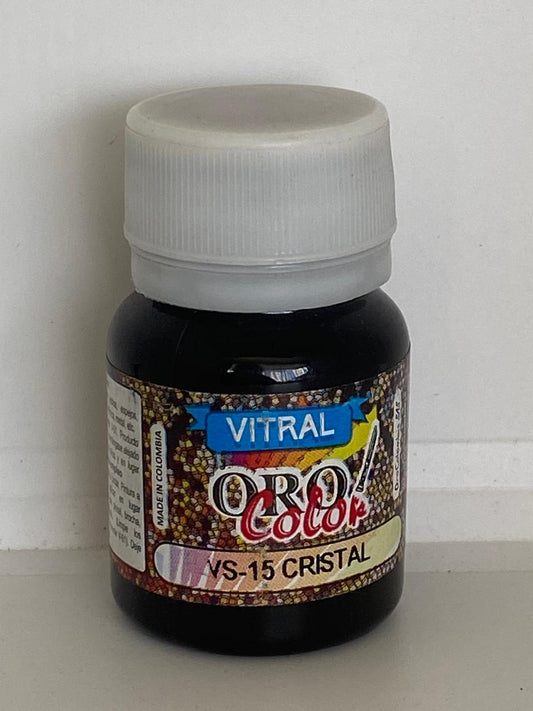 PINTURA VITRAL ORO COLOR 30 ML VS15 CRISTAL