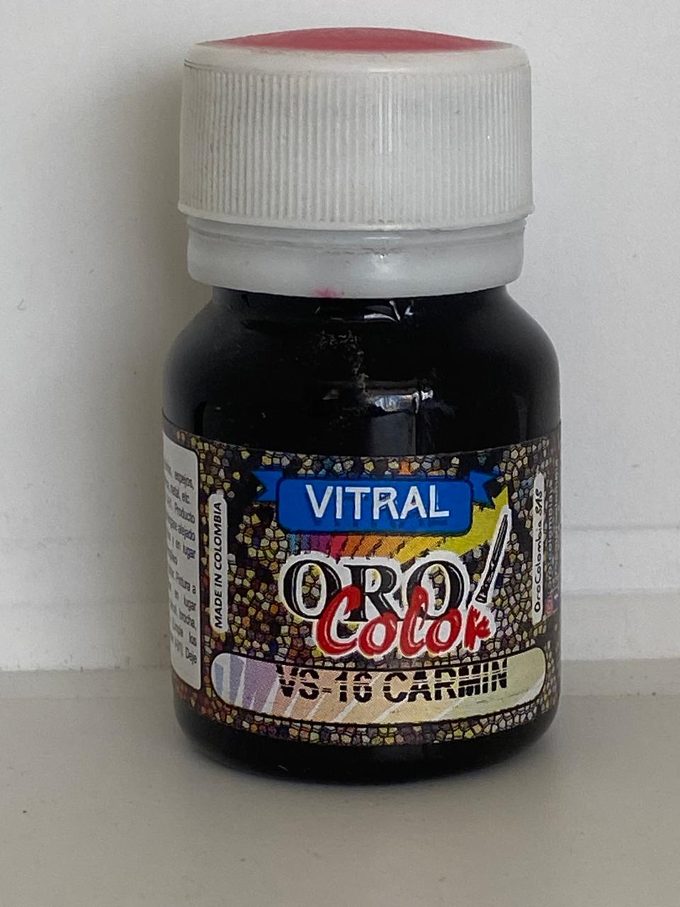 PINTURA VITRAL ORO COLOR 30 ML VS16 CARMIN