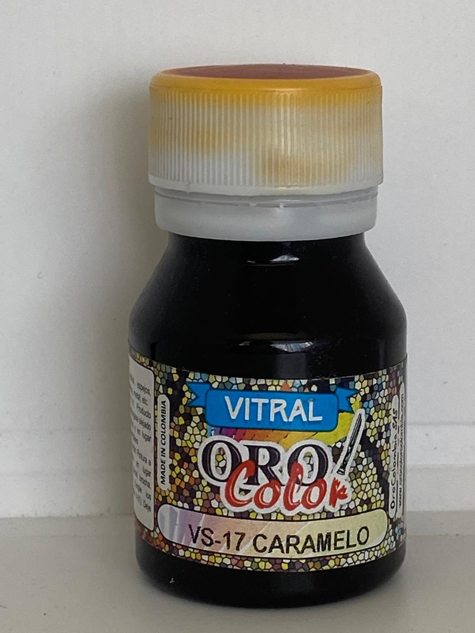 PINTURA VITRAL ORO COLOR 30 ML VS17 CARAMELO