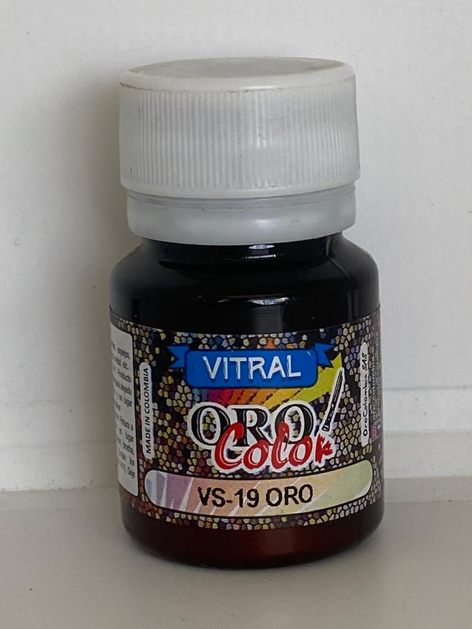 PINTURA VITRAL ORO COLOR 30 ML VS19 ORO