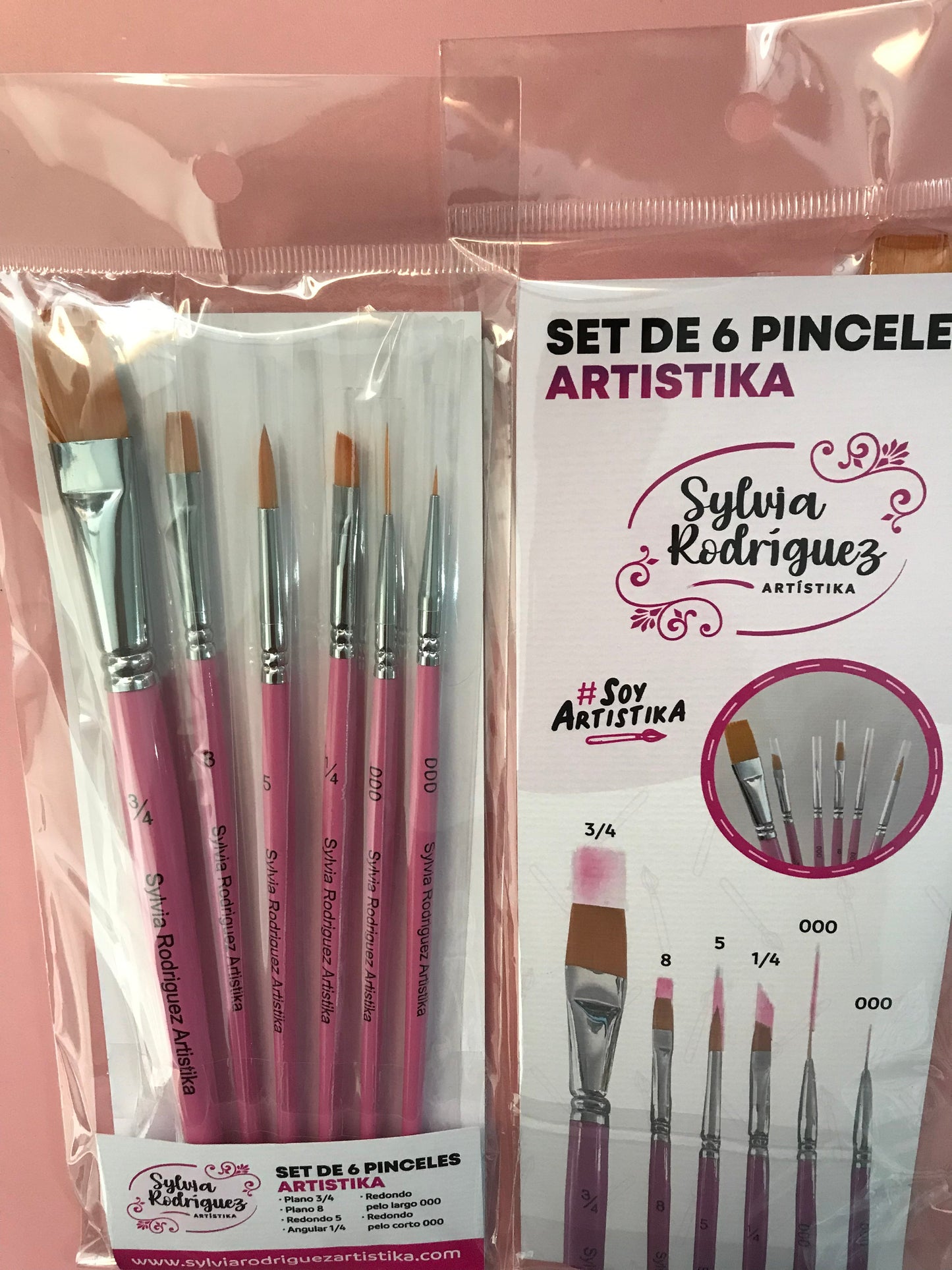 SET PINCELES ARTISTIKA SURTIDAS X 6