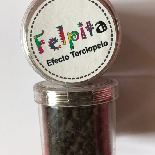 FELPITA  EN POLVO EFECTO TERCIOPELO.VERDE MUSGO 60cc