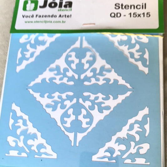 STENCIL  15 x 15  AZULEJOS 2JOIA BRASIL