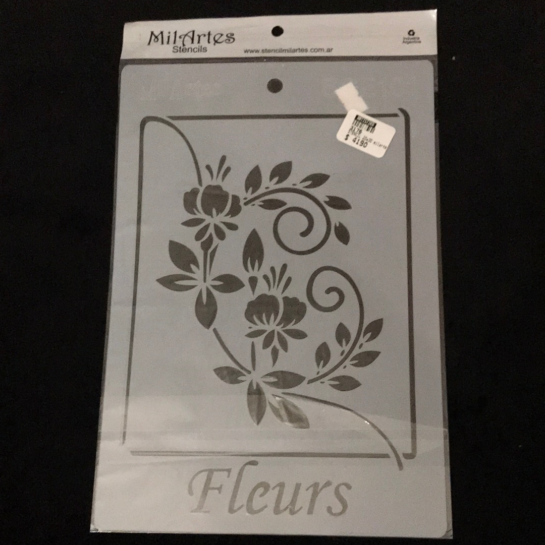 STENCIL 20X30 MILARTES FLORES