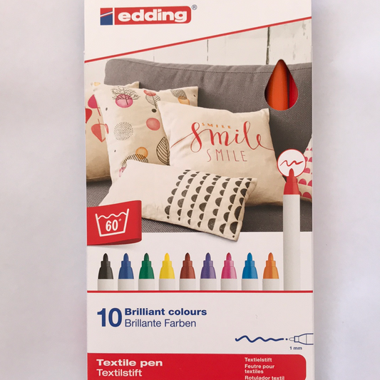 Set de lapiz Marcador para tela Edding 1 mm 10 colores surtidos