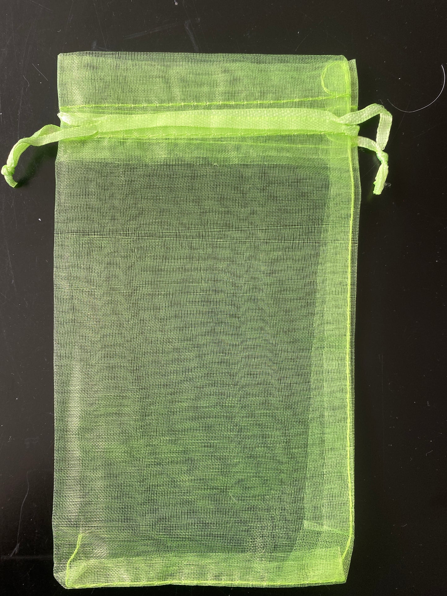 BOLSA DE ORGANZA 9x16 VERDE FLUORESCENTE