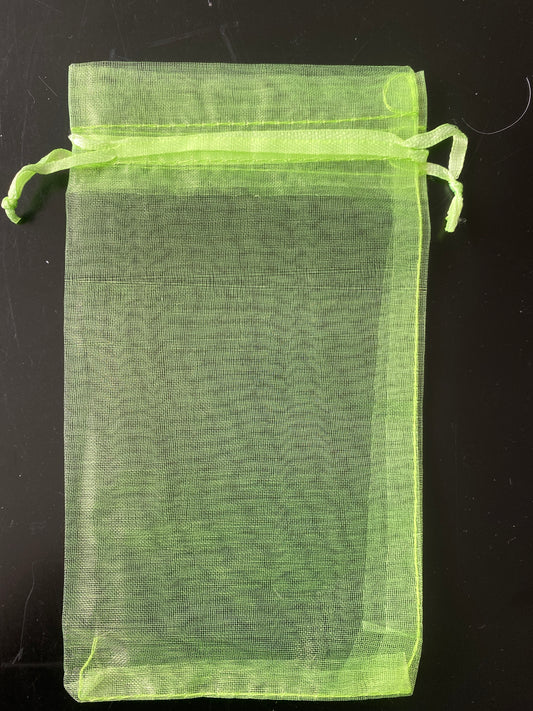 BOLSA DE ORGANZA 9x16 VERDE FLUORESCENTE