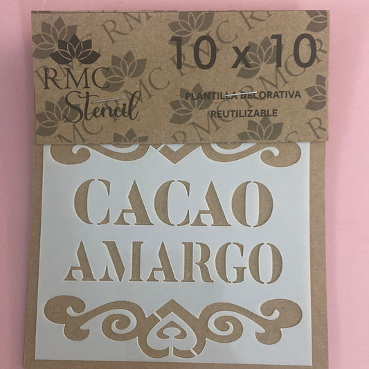 STENCIL CUADRADO 10X10 RMC CACAO AMARGO