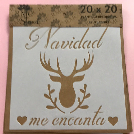 STENCIL 20X20 NAVIDAD