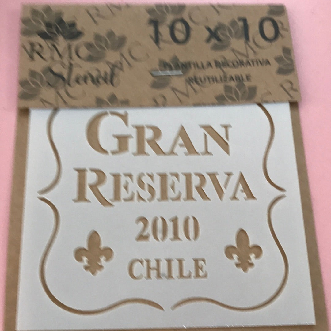 STENCIL  RMC CUADRADO 10X10 GRAN RESERVA