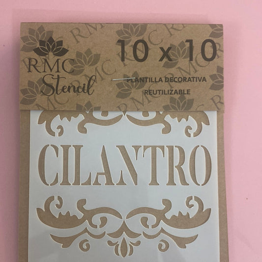 STENCIL CUADRADO 10X10 RMC CILANTRO