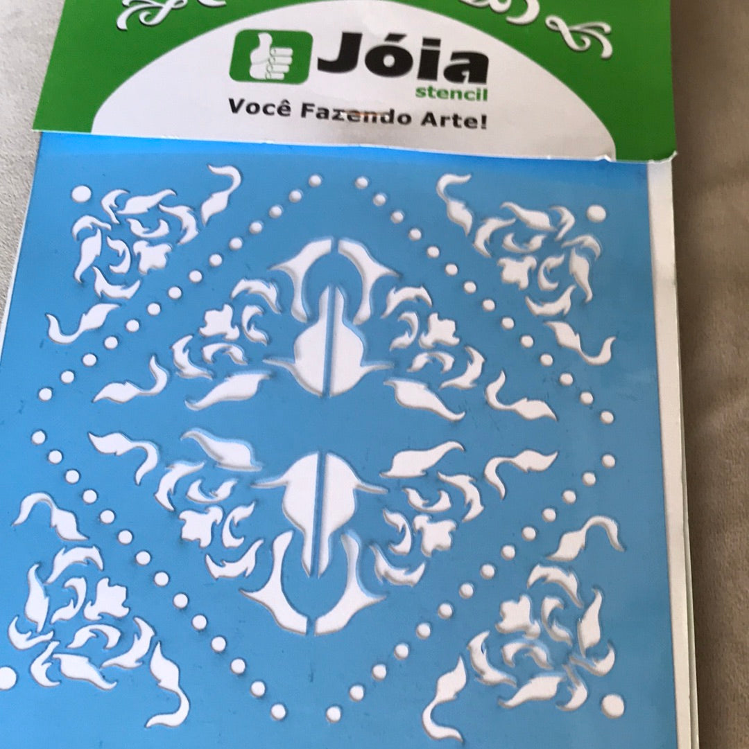 STENCIL  15 x 15  AZULEJOS 3 JOIA BRASIL