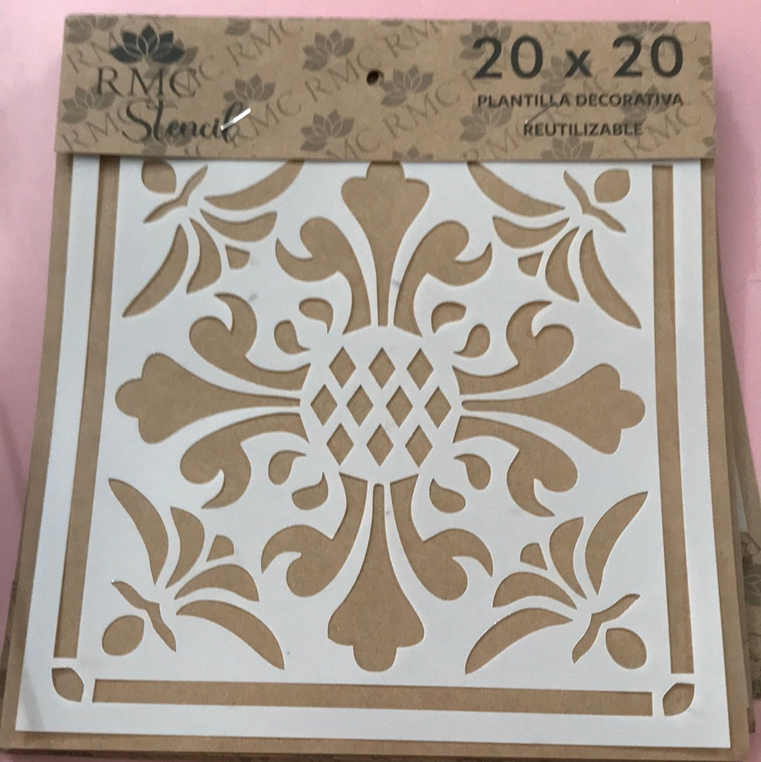 STENCIL 20X20 AZULEJOS 8