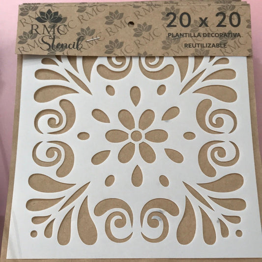 STENCIL 20X20 AZULEJOS 2