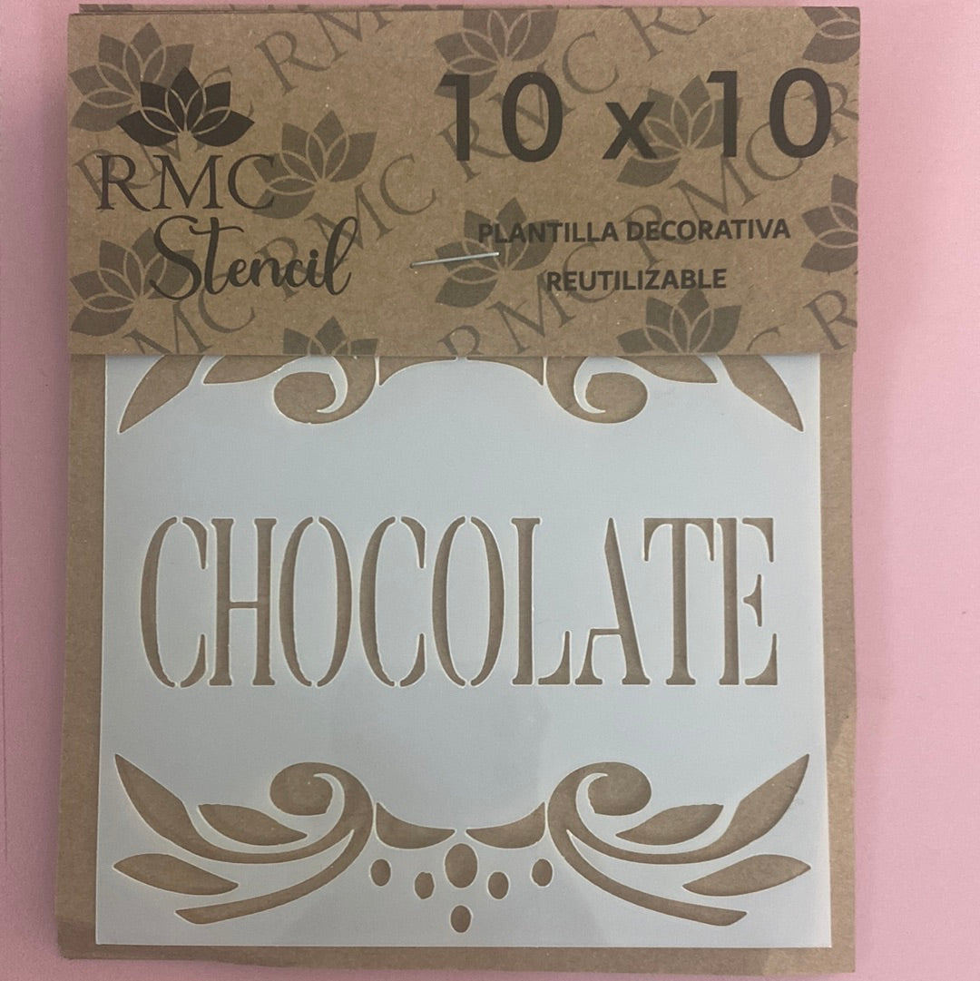 STENCIL CUADRADO 10X10 RMC CHOCOLATE