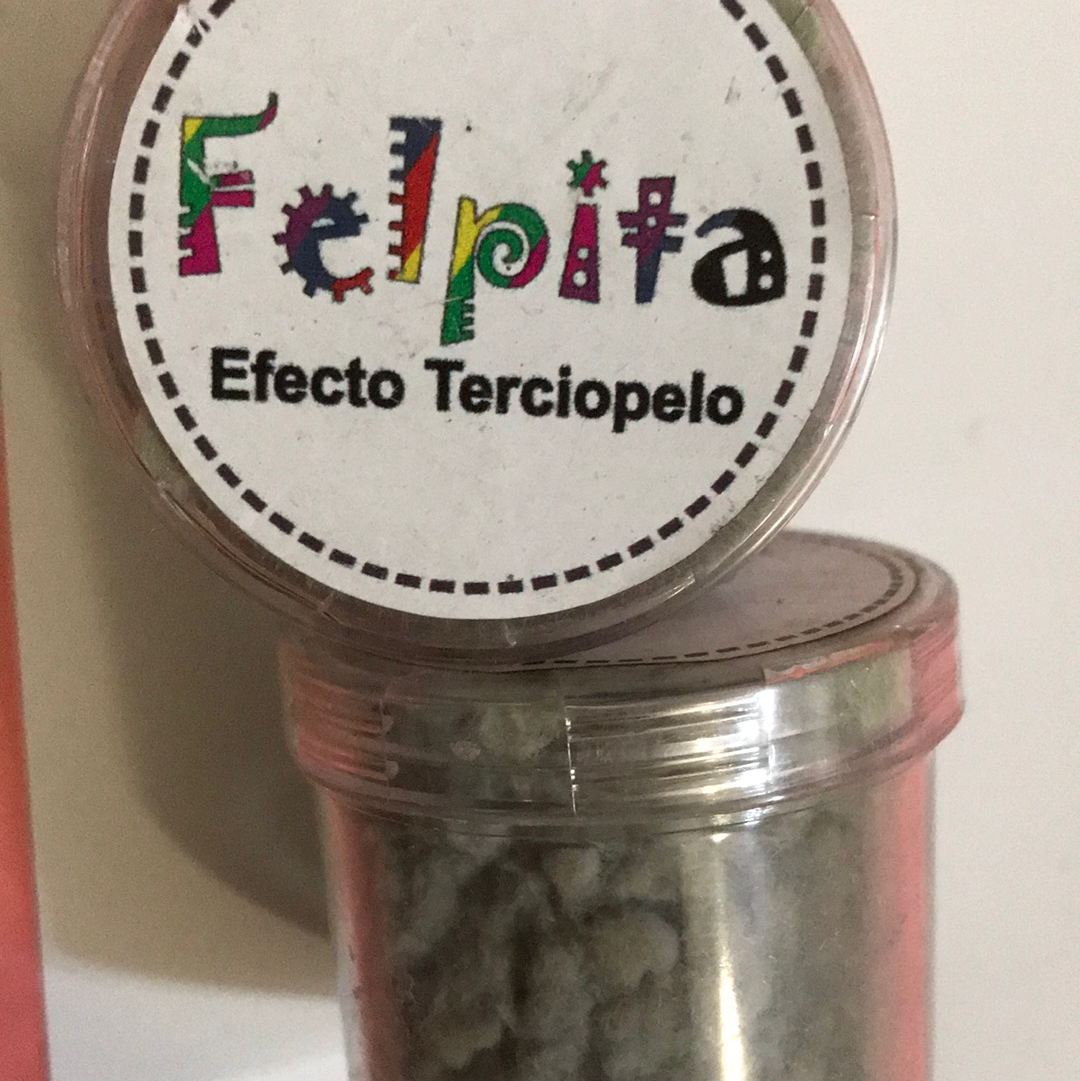 FELPITA  EN POLVO EFECTO TERCIOPELO.GRIS 60cc