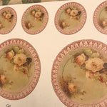 Lámina Doble Faz  Titina colección Rosas VINTAGE Nro 1315-1 32x47 cm Scrapbooking-Rosas Vintages 1