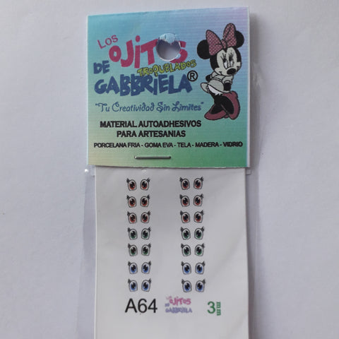 Ojitos adhesivos Gaby pequeños A64