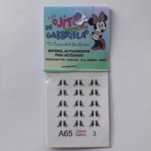 Ojitos adhesivos Gaby pequeños A65