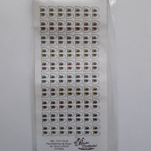 Ojitos adhesivos Priscila MD 1017-15-20 mm 70 pares