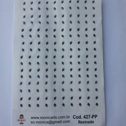 Ojitos adhesivos resinados Monicarts 427-PP en plancha