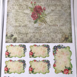 Lámina Doble Faz  Titina colección Rosas vintage Nro 3 315-3 32x47 cm Scrapbooking-Rosas Vintages 3