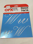 STENCIL LETRA W 14X14 OPA